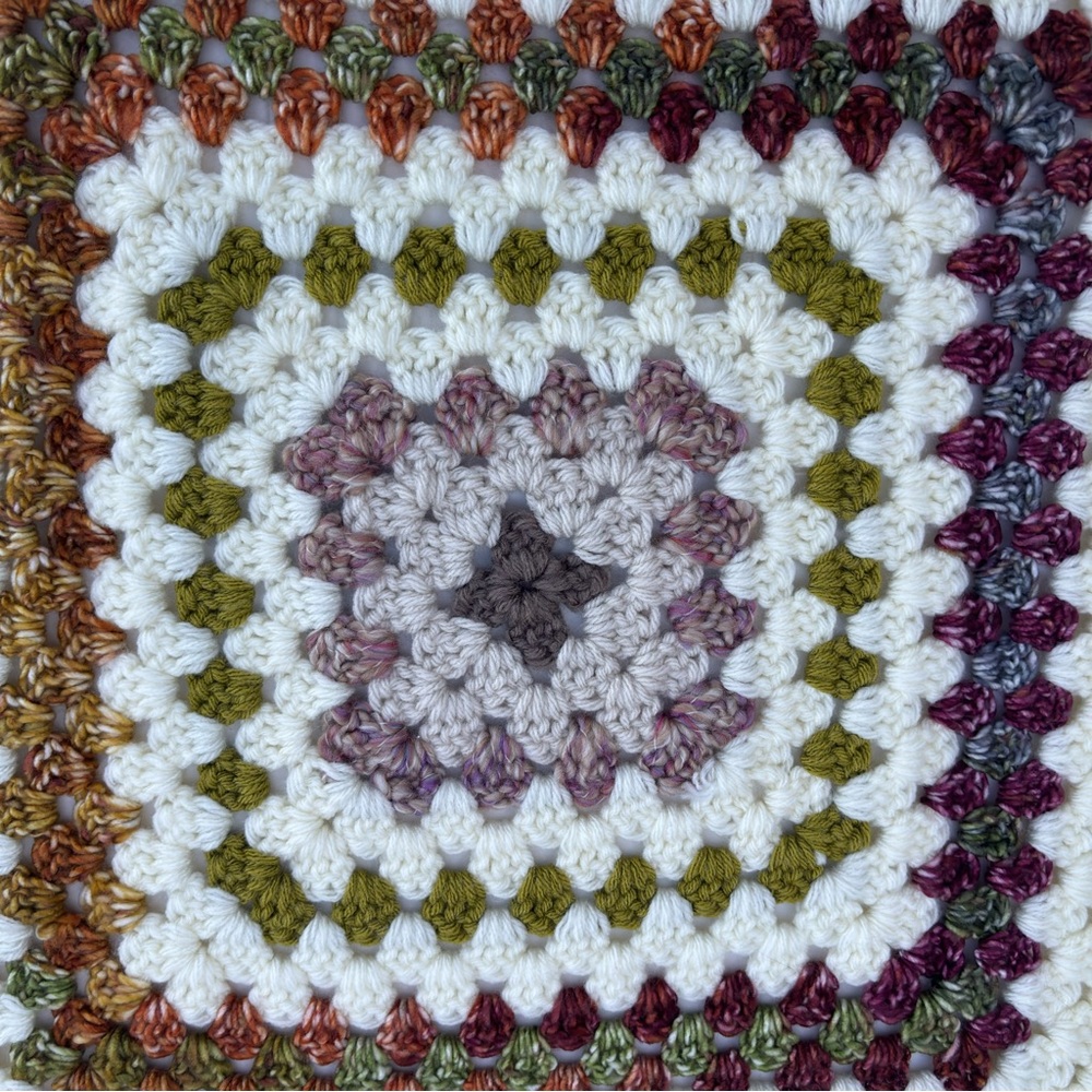 NEW Handmade BABY blanket or GRANDMA lap cover throw afghan  Approx 34-3…